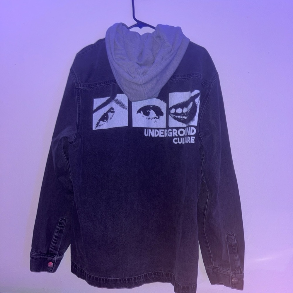Black Underground Culture Pull&Bear Denim Jacket Y2K